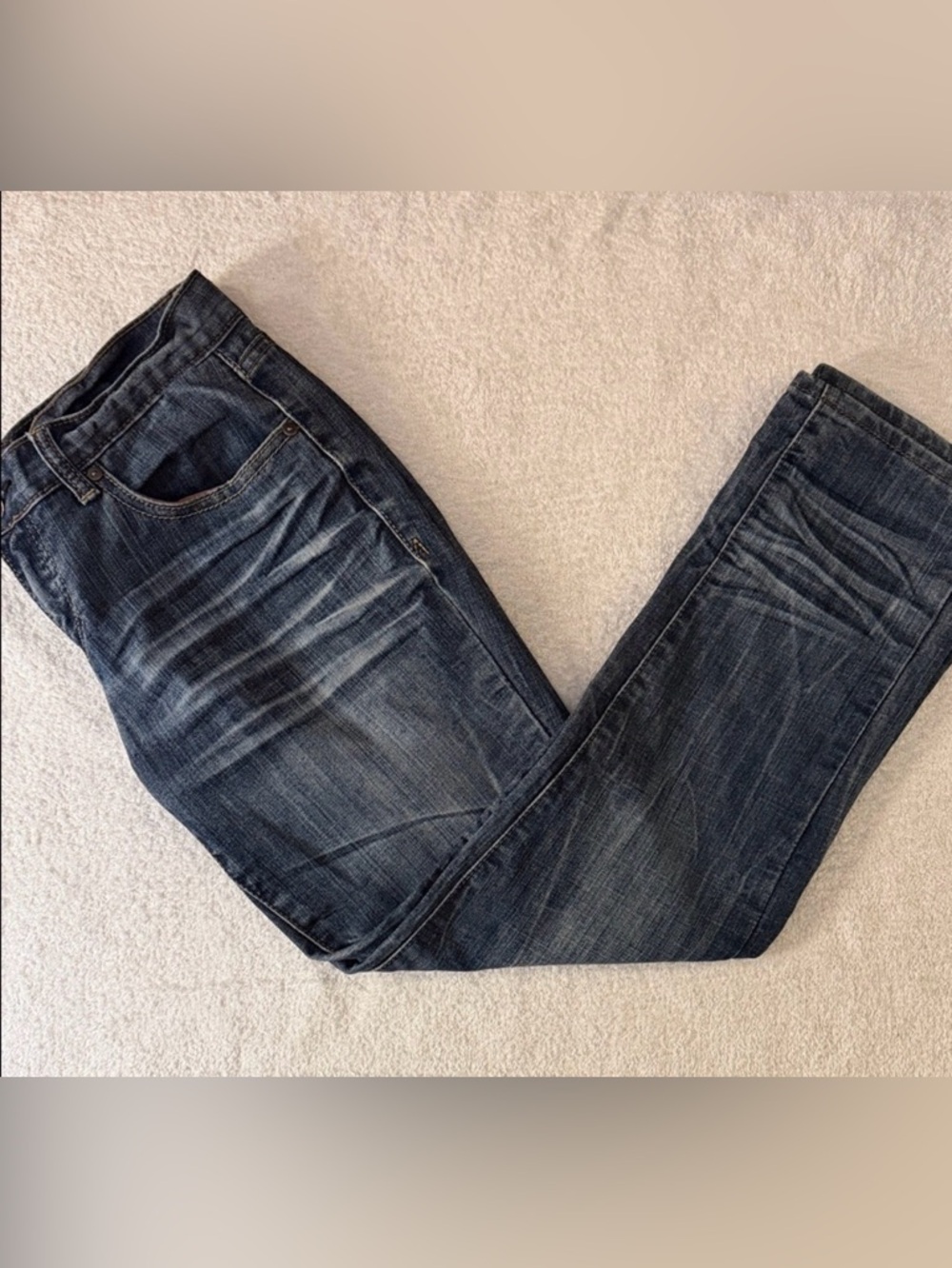 Refuge Low Rise Distressed Whiskered Dark Ankle Jeans EP-1044CR Charlotte Russe